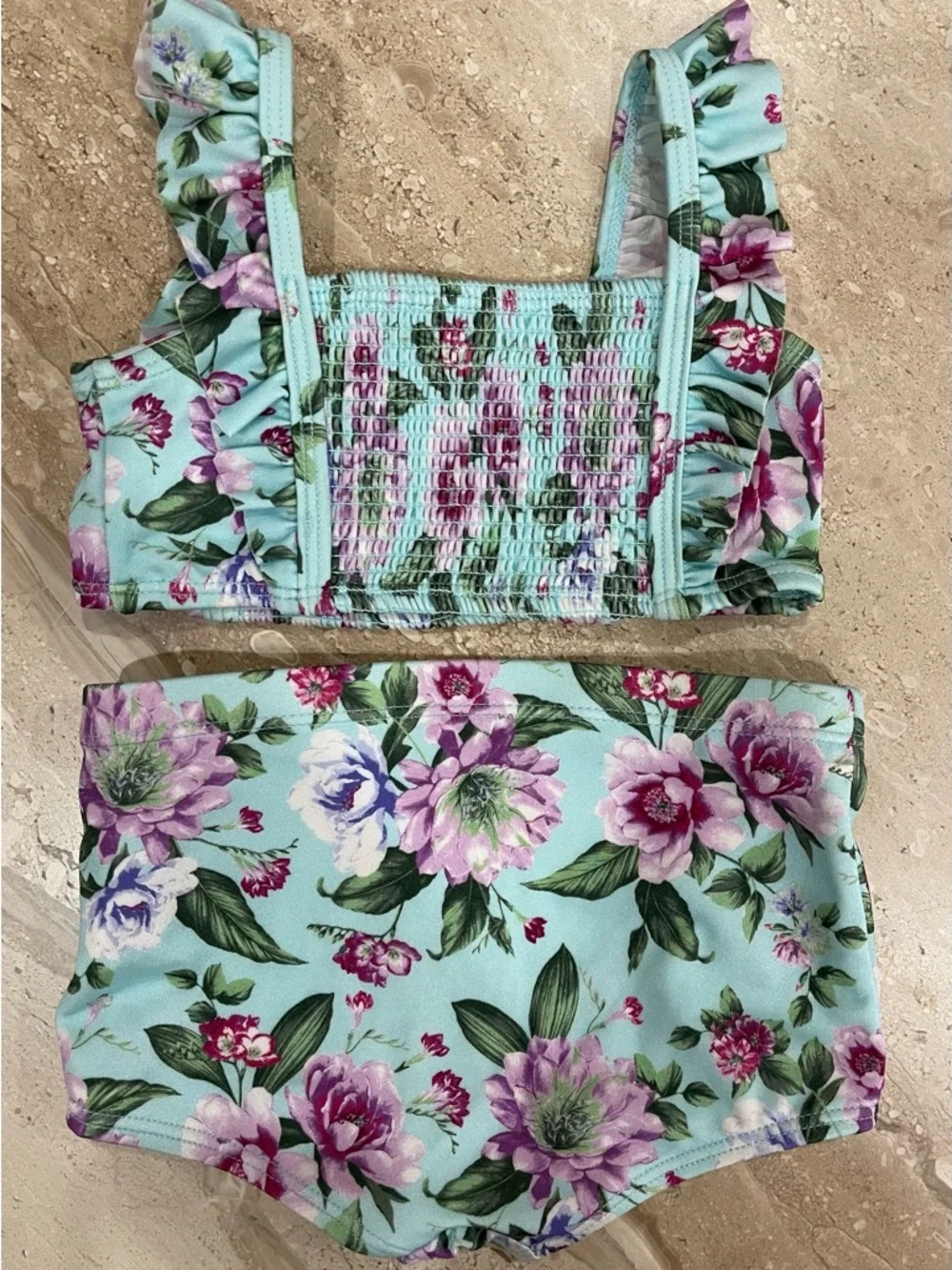 Janie and Jack floral bathing suit 12-18mo